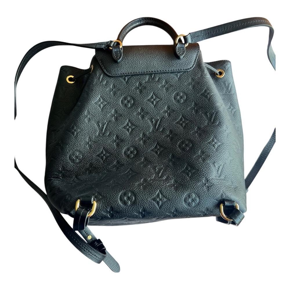 Louis Vuitton Montsouris Monogram Empreinte Embossed Leather Backpack Black - Picture 11 of 13